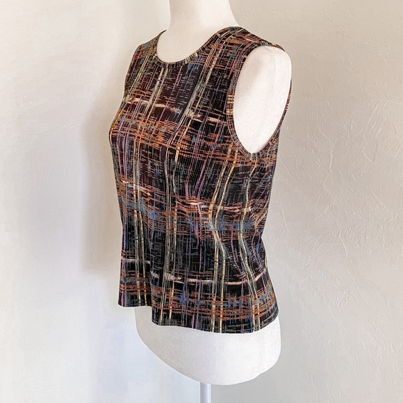 Plisse Vintage 90’s Cropped Pleated Tank Top - Picture 2 of 9